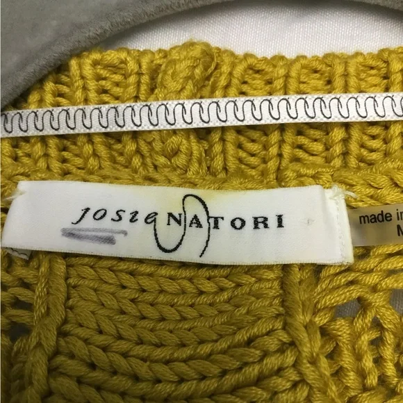 Natori Yellow Cardigan Sweater with Asymmetrical Hem - Picture 9 of 10